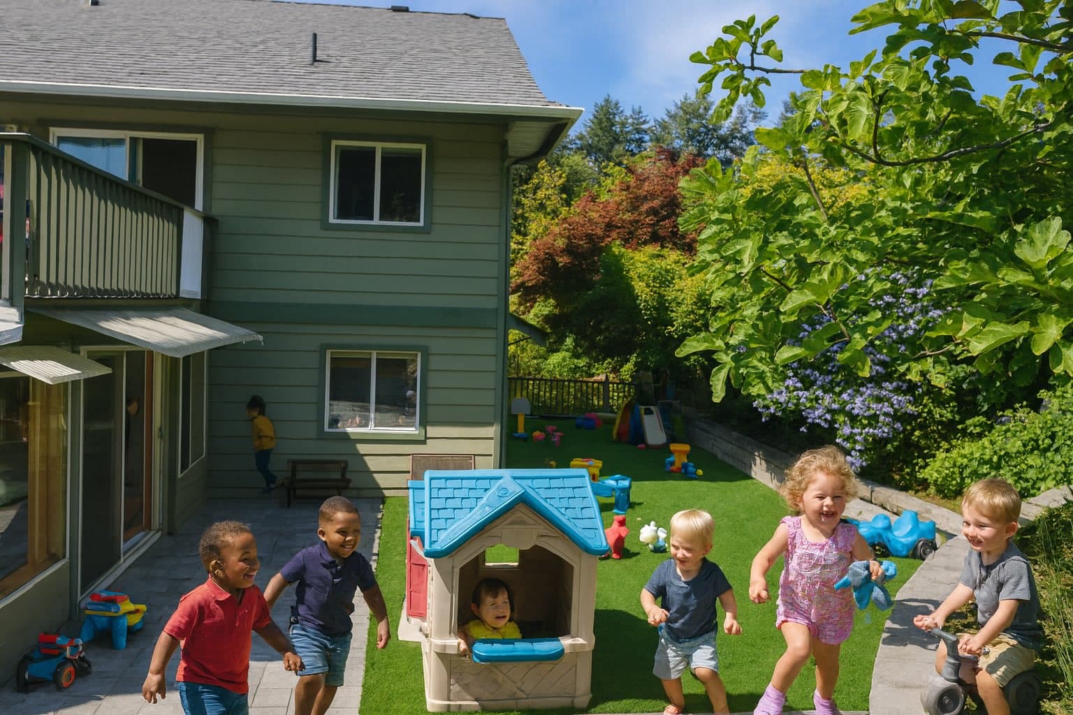 Children engaged in play-based learning at Wise Beans Childcare